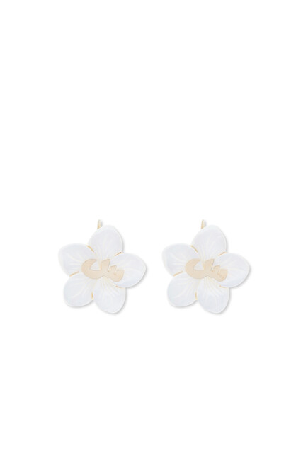 Oula Letter S Earrings, 18k Yellow Gold & Mother Of Pearl